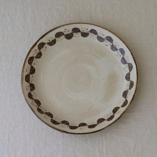 nerikomi dot serving plate no. 1