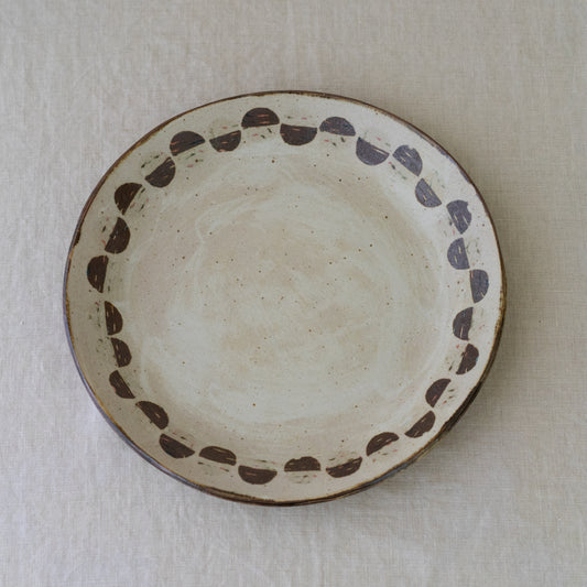 nerikomi dot serving plate no. 2