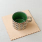 checkerboard mug * green interior