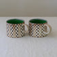 checkerboard mug * green interior