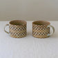 checkerboard mug * caramel interior