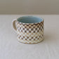 checkerboard mug * blue interior no. 1
