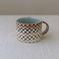 checkerboard mug * blue interior no.3