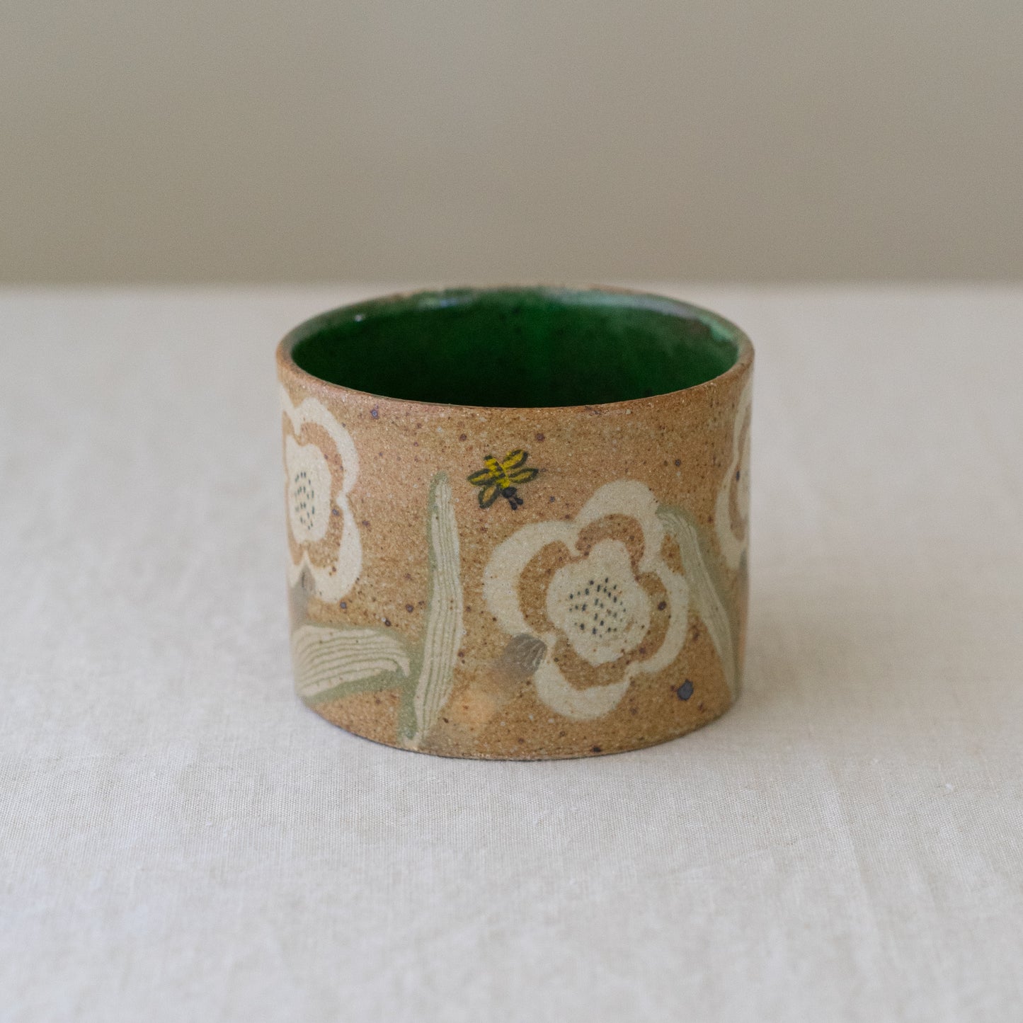 flowers and bee mug