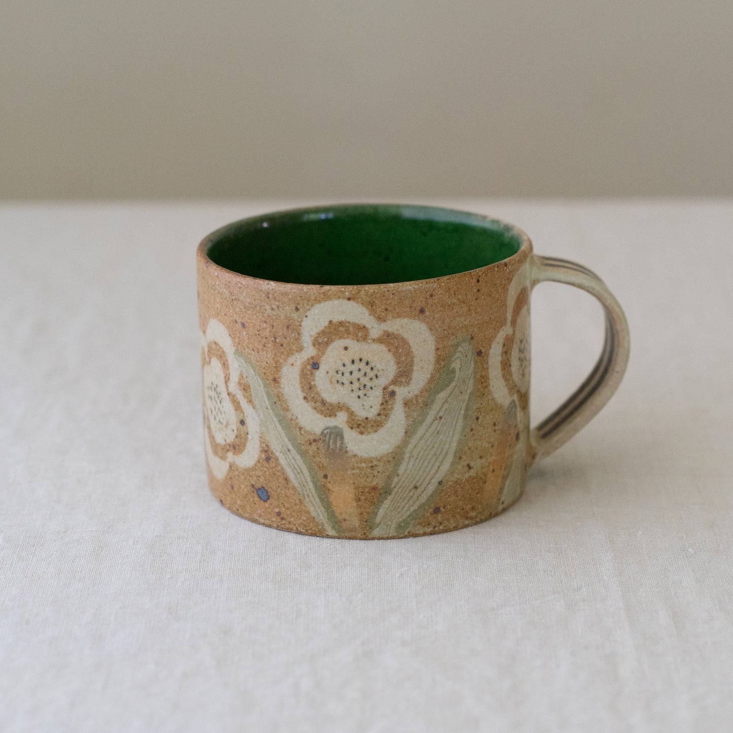 flowers and bee mug