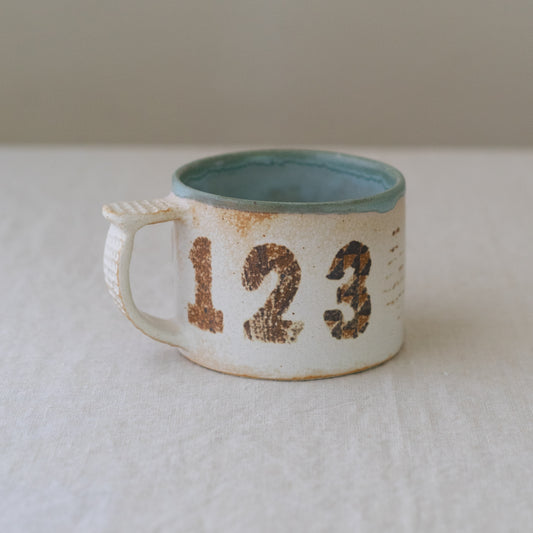 number collage mug no.1